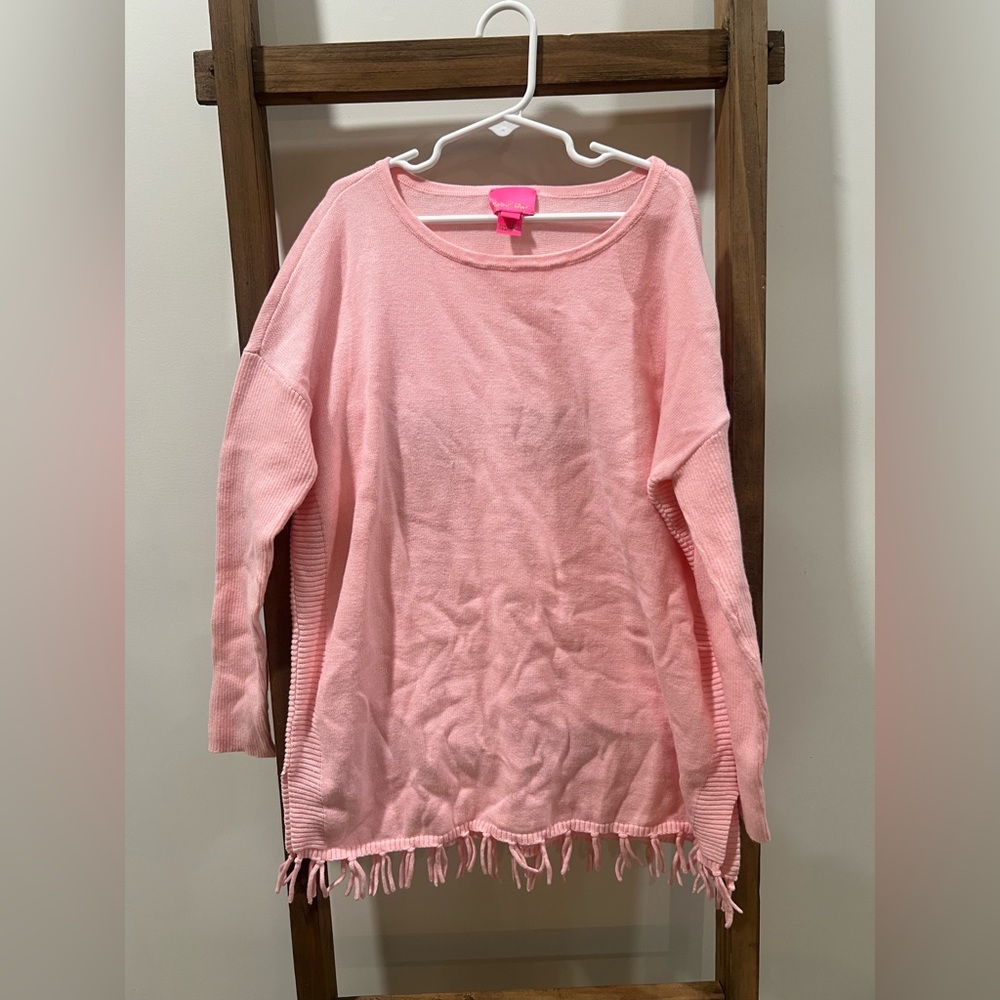 Lilly Pulitzer Girls Mini Ramona Sweater-Paradise Pink